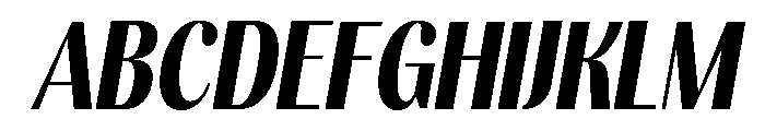 Kelmitha Black Condensed Slant Font UPPERCASE