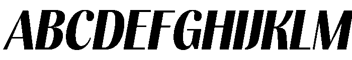 Kelmitha Black SemiCond Slant Font UPPERCASE