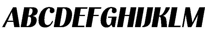 Kelmitha Cntr Black Italic Font UPPERCASE