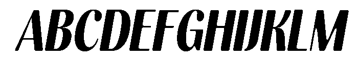 Kelmitha Soft Black Cond Ita Font UPPERCASE