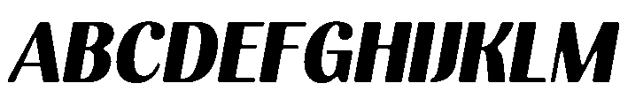 Kelmitha Soft Cntr Black Italic Font UPPERCASE