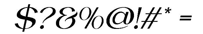 Kemical Italic Font OTHER CHARS