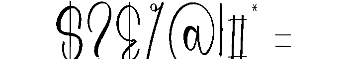 Keyhole Font OTHER CHARS