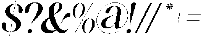 Kealuna Italic otf (400) Font OTHER CHARS