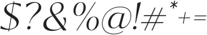 Kegina Extra Light Italic otf (200) Font OTHER CHARS
