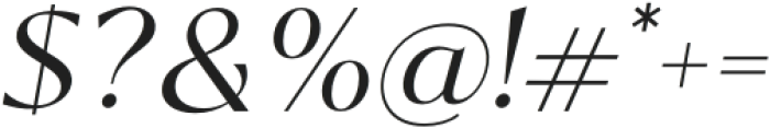 Kegina Light Italic otf (300) Font OTHER CHARS
