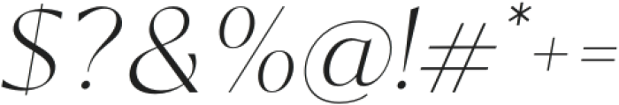 Kegina Thin Italic otf (100) Font OTHER CHARS