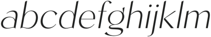 Kegina Thin Italic otf (100) Font LOWERCASE