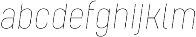 Kelpt Sans B1 Thin Italic otf (100) Font LOWERCASE