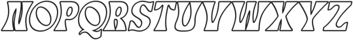 Kemading Italic Outline otf (400) Font UPPERCASE