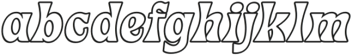 Kemading Italic Outline otf (400) Font LOWERCASE