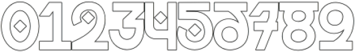 Kenjaku Outline otf (400) Font OTHER CHARS