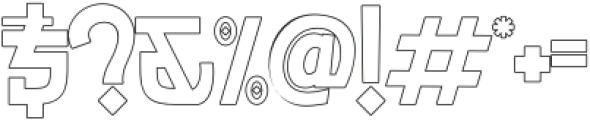 Kenjaku Outline otf (400) Font OTHER CHARS