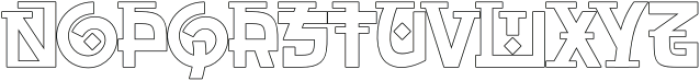 Kenjaku Outline otf (400) Font UPPERCASE