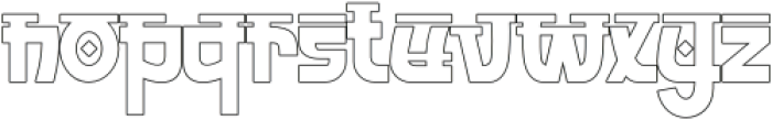 Kenjaku Outline otf (400) Font LOWERCASE