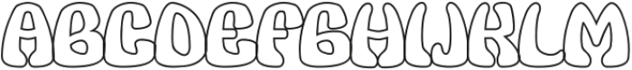 Keretro Outline otf (400) Font UPPERCASE