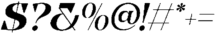 Kesiq Italic otf (400) Font OTHER CHARS