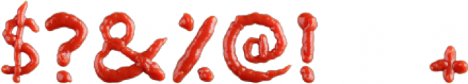 Ketchup Regular otf (400) Font OTHER CHARS