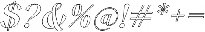 Keystone Outline Italic otf (400) Font OTHER CHARS