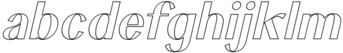 Keystone Outline Italic otf (400) Font LOWERCASE