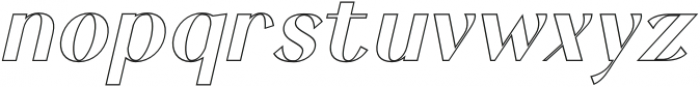 Keystone Outline Italic otf (400) Font LOWERCASE