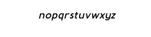 Kenako Sans Semi Bold Italic.otf Font LOWERCASE