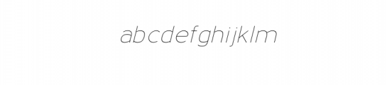 Kenako Sans Thin Italic.otf Font LOWERCASE