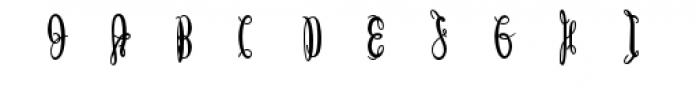 Keepsake Monograms Oval Font OTHER CHARS
