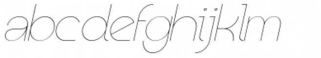 Kerater Thin Italic Font LOWERCASE