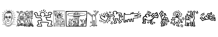 Keith Haring Font UPPERCASE
