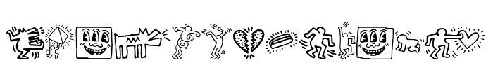 Keith Haring Font UPPERCASE