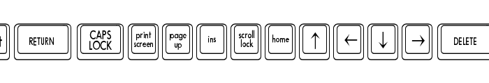 Keyboard KeysCn Condensed Font LOWERCASE