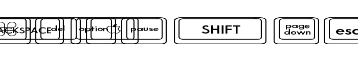 Keyboard KeysEx Expanded Font LOWERCASE