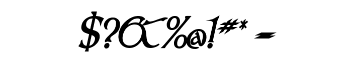 Kelt Condensed BoldItalic Font OTHER CHARS