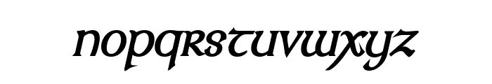 Kelt Condensed BoldItalic Font LOWERCASE