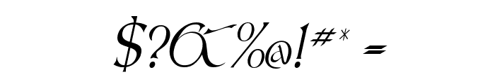 Kelt Condensed Italic Font OTHER CHARS