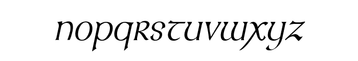 Kelt Condensed Italic Font LOWERCASE