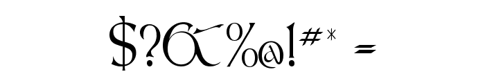 Kelt Condensed Normal Font OTHER CHARS