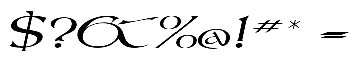 Kelt Extended Italic Font OTHER CHARS