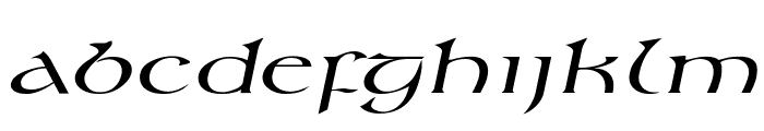 Kelt Extended Italic Font LOWERCASE