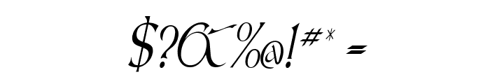 Kelt Thin Italic Font OTHER CHARS