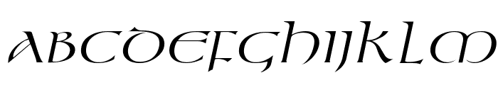 Kelt Wide Italic Font UPPERCASE