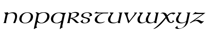 Kelt Wide Italic Font LOWERCASE