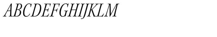 Kepler Light Condensed Italic Subhead Font UPPERCASE