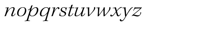 Kepler Light Extended Italic Subhead Font LOWERCASE