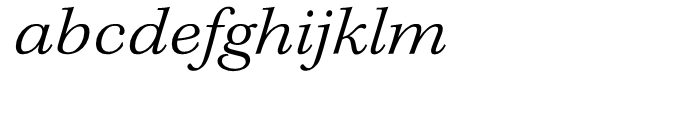 Kepler Light Extended Italic Font LOWERCASE