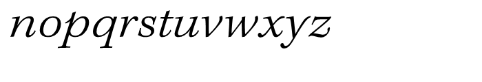 Kepler Light Extended Italic Font LOWERCASE