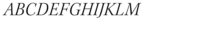 Kepler Light Italic Subhead Font UPPERCASE