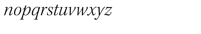 Kepler Light Italic Subhead Font LOWERCASE