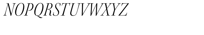 Kepler Light Semi Condensed Italic Disp Font UPPERCASE